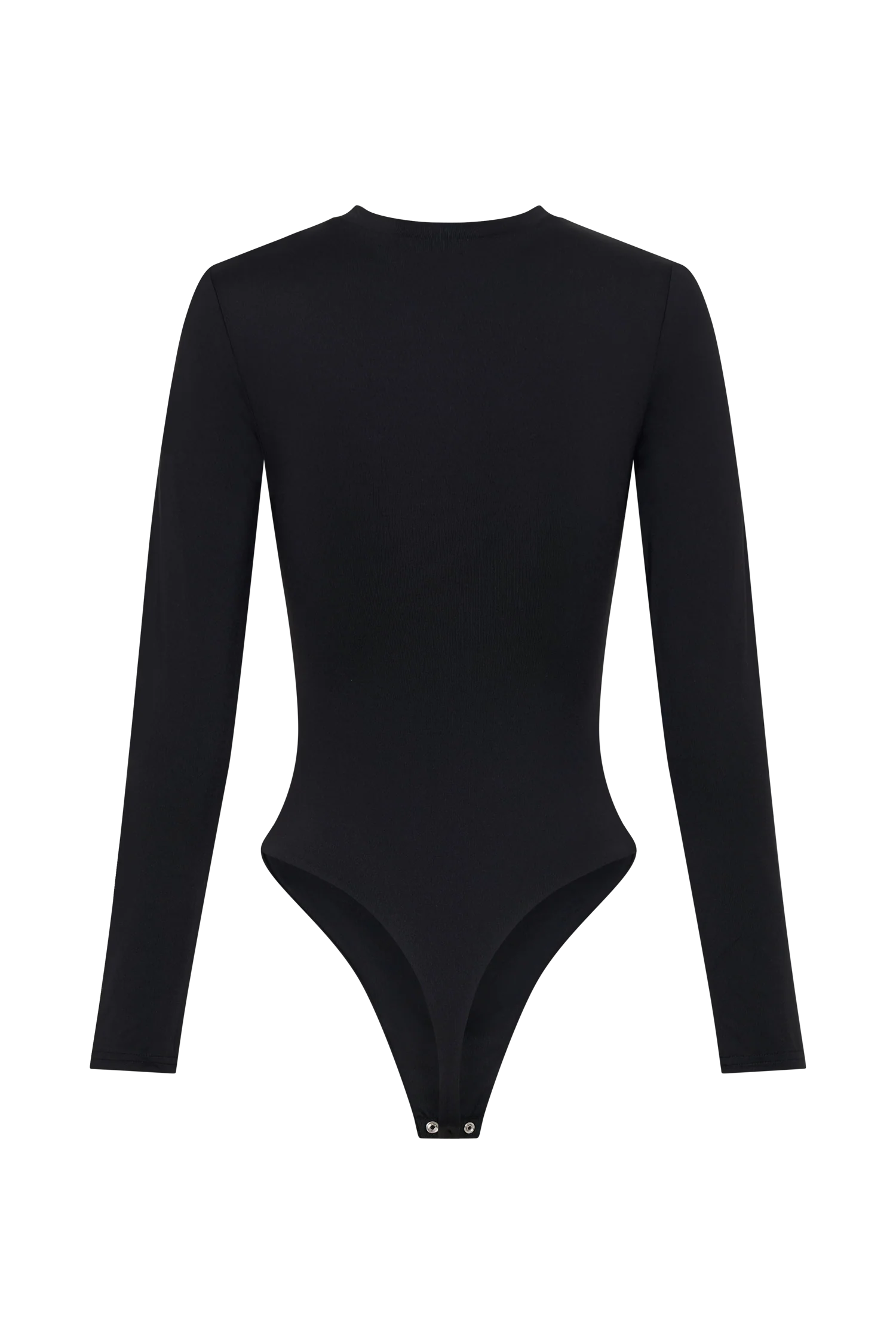 Delilah Long Sleeve Crew Neck Bodysuit - Black
