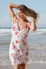 Fleur Mini Dress - Red