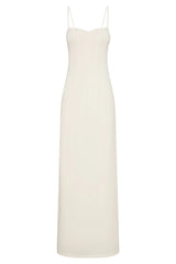 Amorette Lace Trim Maxi Dress - Bone