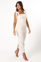 Emersyn Midi Lace Dress - White